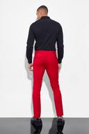 Mens Skinny Red Suit Trousers