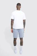 Mens Slate Blue Loose Slanted Cargo Jersey Short