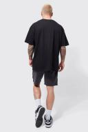 Mens Slate Blue Relaxed Fit Mid Length 3D Pocket Cargo Short