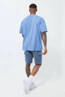 Mens Slate Blue Slim Fit Cargo Short