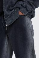 Mens Stone Baggy Rigid Bleached Jean