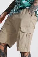 Mens Stone Elastic Waist Cargo Short