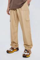 Mens Stone Elastic Waist Relaxed Fit Shell Cargo Trouser