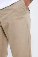 Mens Stone Fixed Waist Slim Cropped Textured Chino
