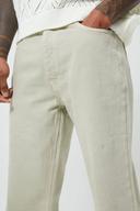 Mens Stone Overdyed Baggy Flare Jeans