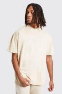 Mens Stone Oversized Extended Neck T-Shirt