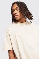 Mens Stone Oversized Extended Neck T-Shirt