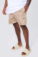Mens Stone Plus Elastic Waist Toggle Cargo Short