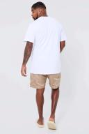 Mens Stone Plus Elastic Waist Toggle Cargo Short