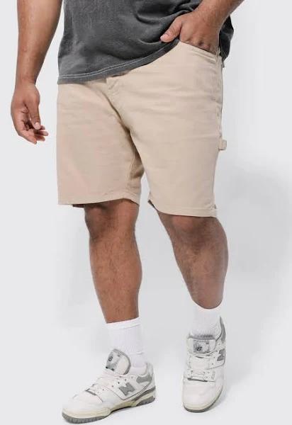 Mens Stone Plus Straight Rigid Carpenter Denim Short