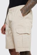 Mens Stone Relaxed Elastic Waist Cargo Short