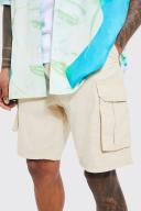 Mens Stone Relaxed Fixed Waist Cargo Short