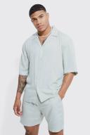 Mens Stone Short Sleeve Viscose Shirt & Short