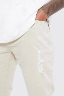 Mens Stone Skinny Stretch Stacked Overdye Jeans