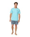 Mens - Stretch Swim Short - Waves - Navy Flame Waves / M