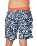 Mens - Stretch Swim Short - Waves - Navy Flame Waves / M