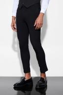 Mens Super Skinny Black Suit Trousers
