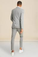 Mens Super Skinny Grey Single Breasted Jacket