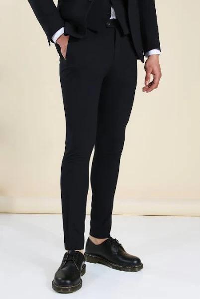Mens Super Skinny Navy Suit Trousers