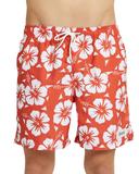 Mens - Swim Short - Hibiscus - Red Pepper Hibiscus / XXL