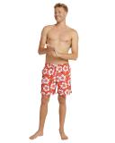 Mens - Swim Short - Hibiscus - Red Pepper Hibiscus / XXL