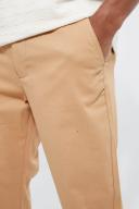 Mens Tan Fixed Waist Slim Chino Trouser