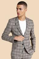 Mens Tan Single Breasted Super Skinny Suit Jacket