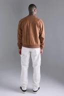 Mens Tan Suedette Bomber