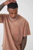 Mens Taupe Oversized Premium Towelling T-Shirt & Short Set