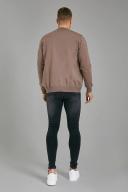Mens Taupe Smart Knitted Bomber
