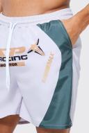 Mens Taupe Tall Short Length Racing Swim Shorts