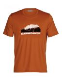 Mens Tech Lite II Short Sleeve Mountain Spice - Icebreaker Med / Black