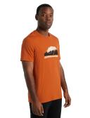 Mens Tech Lite II Short Sleeve Mountain Spice - Icebreaker Med / Black