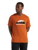Mens Tech Lite II Short Sleeve Mountain Spice - Icebreaker Med / Black