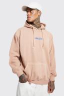Mens Tobacco Man Oversized Washed Hoodie
