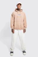 Mens Tobacco Man Oversized Washed Hoodie