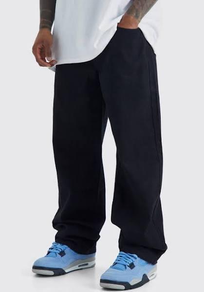 Mens True Black Baggy Rigid Jean