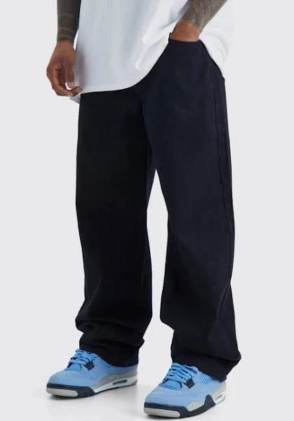 Mens True Black Baggy Rigid Jean