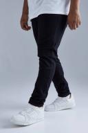 Mens True Black Plus Stretch Skinny Fit Biker Jean