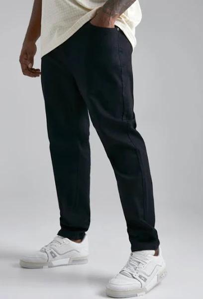 Mens True Black Plus Stretch Skinny Fit Jean