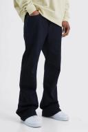 Mens True Black Relaxed Rigid Flare Jean