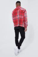 Mens True Black Skinny Stretch All Over Rip Jeans