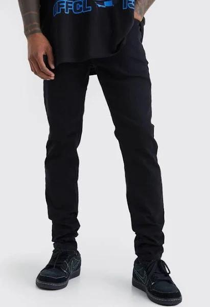 Mens True Black Skinny Stretch Jean