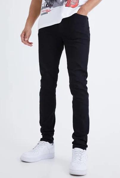 Mens True Black Tall Skinny Stretch Jean