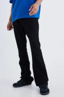 Mens True Black Tall Slim Rigid Flare Jean