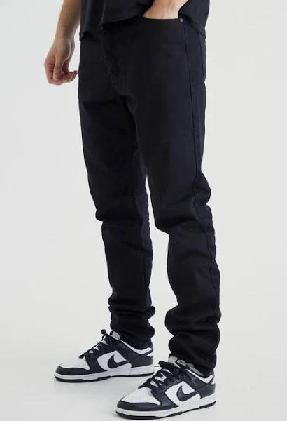 Mens True Black Tall Slim Rigid Jean