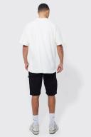 Mens True Black Tall Straight Rigid Carpenter Denim Short