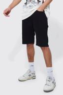 Mens True Black Tall Straight Rigid Carpenter Denim Short