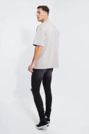 Mens True Black Tall Super Skinny Ripped Biker Jean