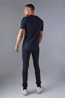 Mens True Black Tall Super Skinny Ripped Paint Splatter Jeans